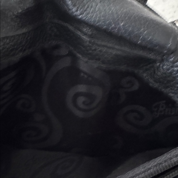 Brighton Ferrara Folio Wide Black Leather Wallet Embossed Pattern Travel Casual - Picture 9 of 12